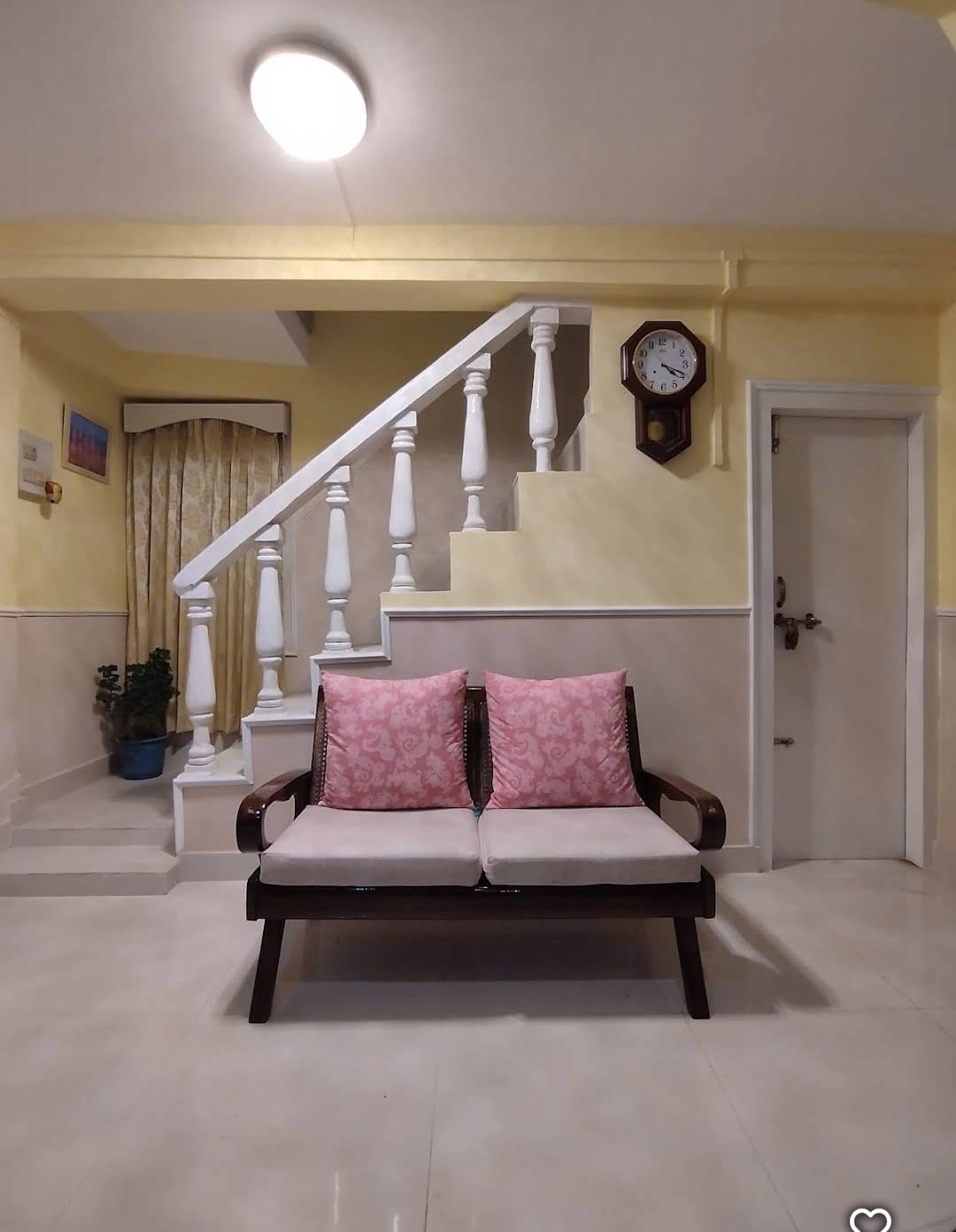 Cozy bedroom interior at homestay